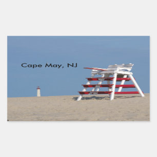 Cape May Leibwächterstuhl Rechteckiger Aufkleber
