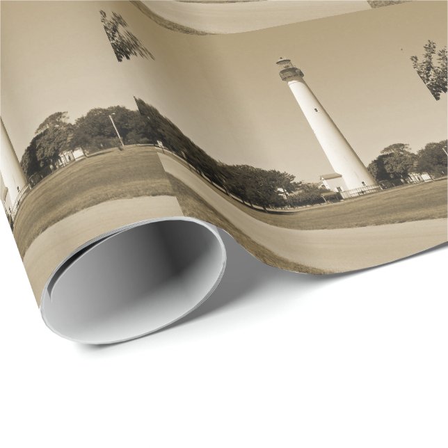 Cape May Leuchtturm Geschenkpapier (Rolleneckpunkt)