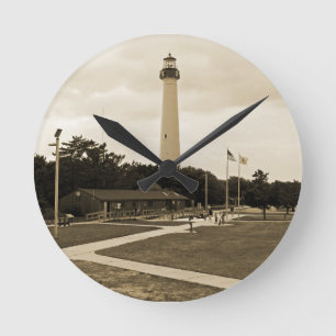 Cape May Leuchtturm Runde Wanduhr