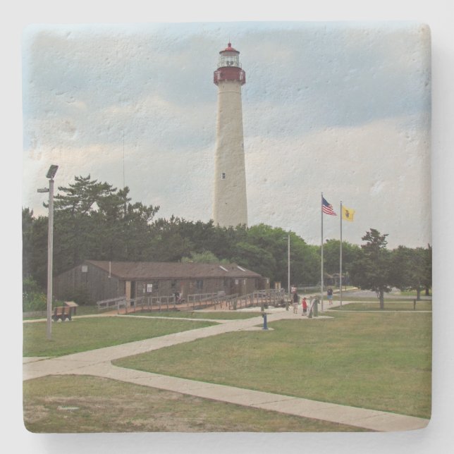Cape May Leuchtturm Steinuntersetzer (Vorderseite)