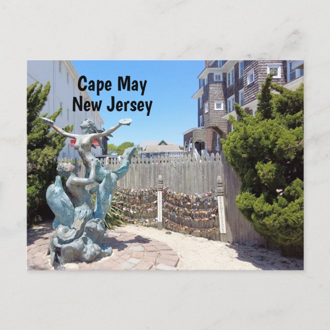 Cape May Liebe Locks Postkarte (Vorderseite)