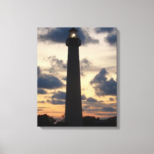 Cape May Lighthouse bei Sunset Leinwand (Vorderseite)