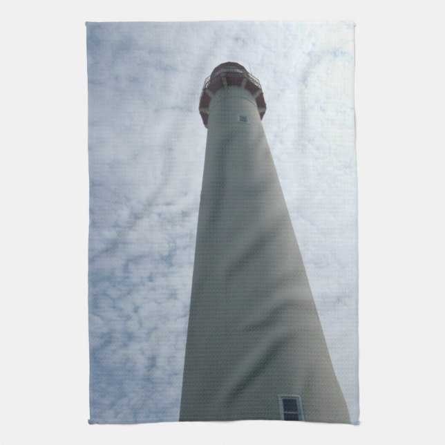 Cape May Lighthouse Geschirrtuch (Vertikal)