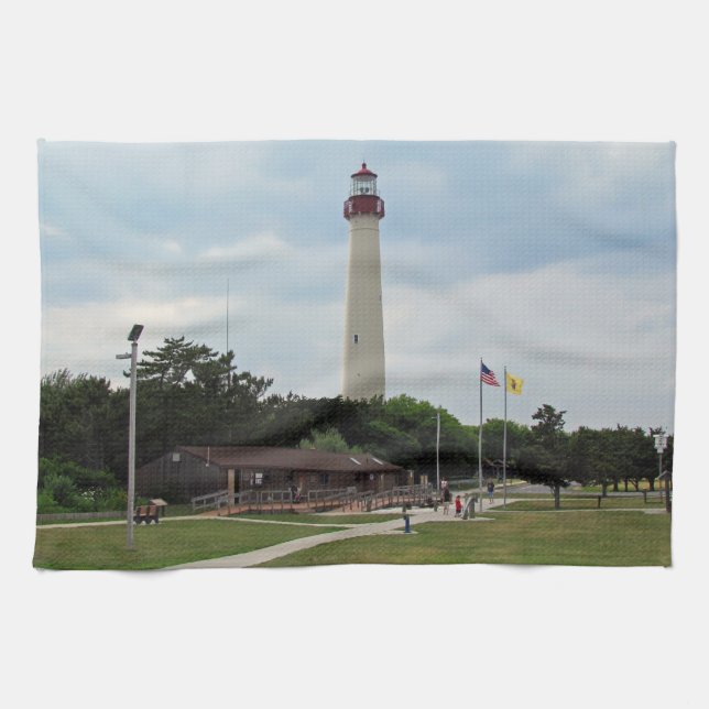 Cape May Lighthouse Küchentuch (Horizontal)
