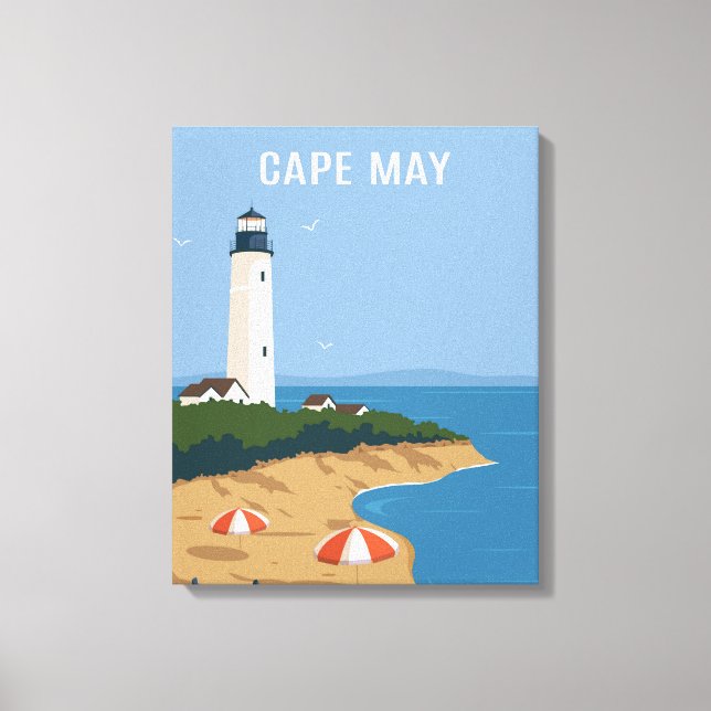 Cape May Lighthouse Leinwanddruck (Vorderseite)
