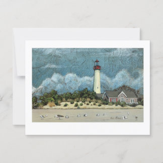 Cape May Lighthouse Painting, New Jersey Postkarte