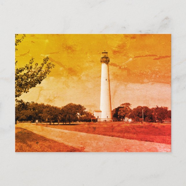 Cape May Lighthouse Postkarte (Vorderseite)