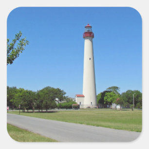 Cape May Lighthouse Quadratischer Aufkleber