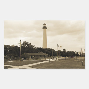 Cape May Lighthouse Rechteckiger Aufkleber
