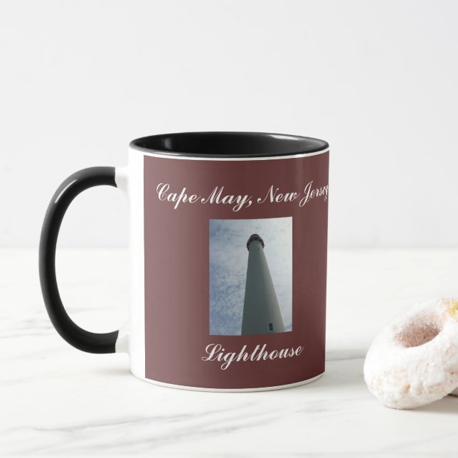 Cape May Lighthouse Tasse (Mit Donut)