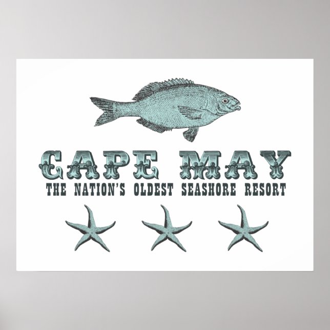 Cape May Nation's Oldest Seashore Resort Beach Poster (Vorne)
