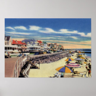 Cape May New Jersey Boardwalk und Hütten Poster