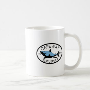 Cape May New Jersey Fischen Hai Fisch Strand Bootf Kaffeetasse