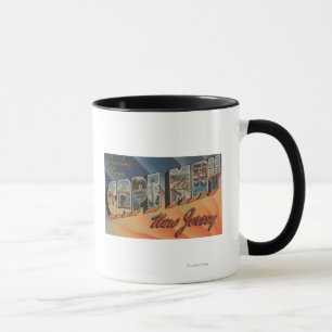 Cape May, New-Jersey - große Buchstabe-Szenen Tasse
