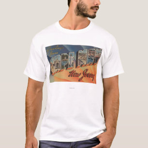 Cape May, New Jersey - Große Buchstabenszenen T-Shirt