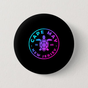 Cape May New Jersey Meeresschildkröte Tie Dye Urla Button