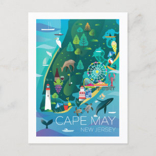 Cape May, New Jersey Postcard Postkarte