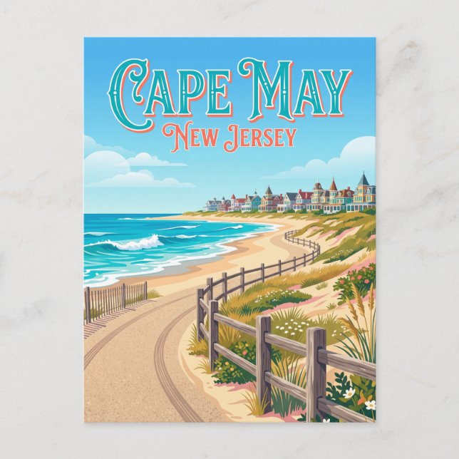 Cape May New Jersey Postkarte (Vorderseite)
