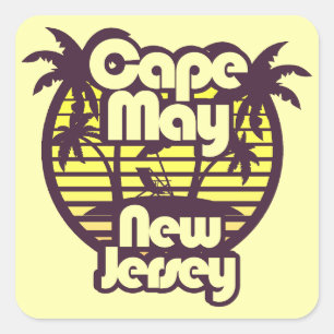 Cape May, New Jersey Quadratischer Aufkleber