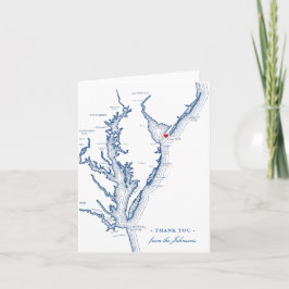 Cape May New Jersey Shore Foto Navy Hochzeit Dankeskarte