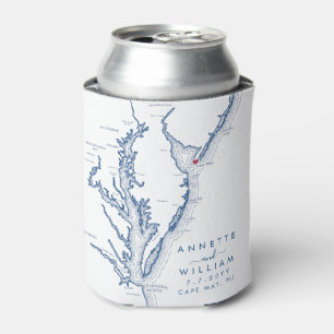 Cape May NJ Moderne Minimal Wedding Can Cooler Dosenkühler