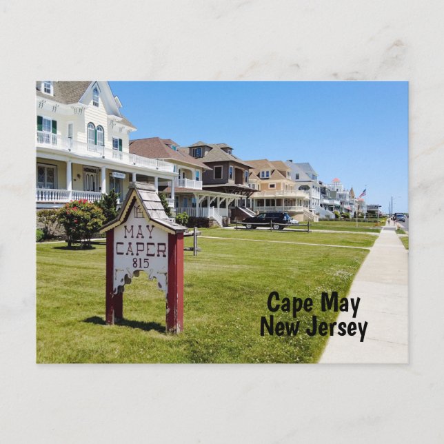 Cape May NJ Postkarte (Vorderseite)