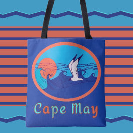 Cape May NJ Seagull Ocean Waves und Sun Large Tasc Tasche