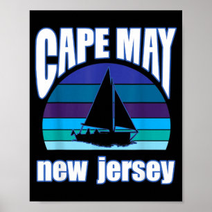 Cape May NJ-Segelschiff für den New Jersey-Sommers Poster