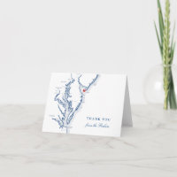 Cape May NJ Wedding Navy Blue Map personalisiert