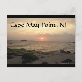 Cape May Point, NJ at sunset greeting card Postkarte
