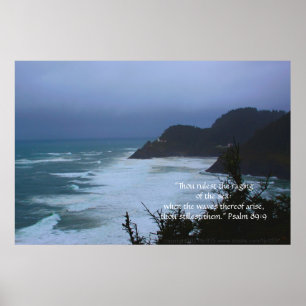 Cape Mist Print w/Scripture Verse Poster