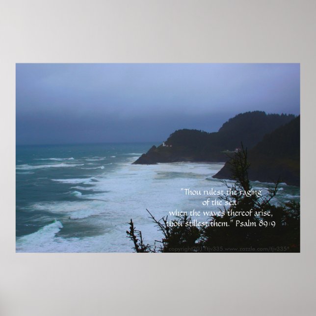 Cape Mist Print w/Scripture Verse Poster (Vorne)