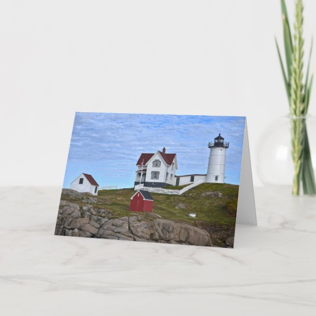 Cape Neddick Lighthouse, York, Maine Karte (Vorderseite)