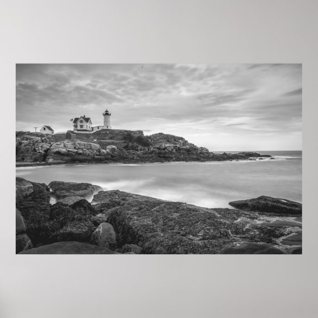 Cape Neddick Nubble Lighthouse, York, USA Poster (Vorne)