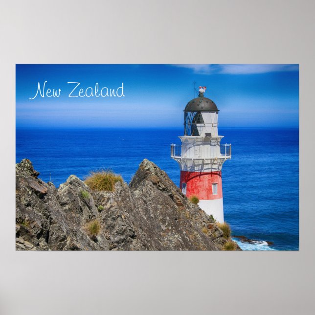 Cape Palliser Neuseeland Leuchtturm Poster (Vorne)