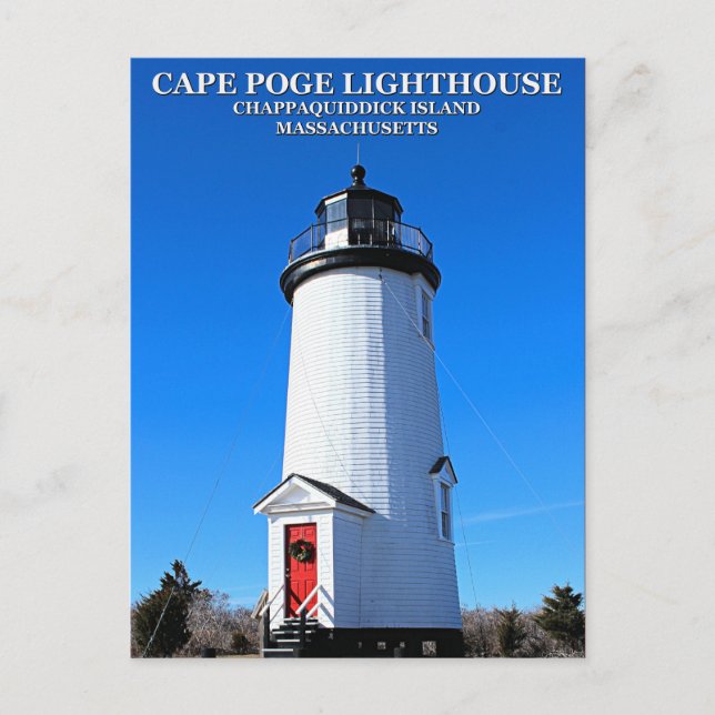 Cape Poge Lighthouse, Massachusetts Postkarte (Vorderseite)