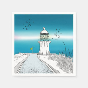 Cape Reinga Lighthouse Neuseeland Serviette