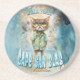 Cape San Blas Florida Beach Cat Getränkeuntersetzer