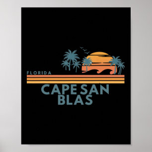 Cape San Blas Florida Sommerurlaub Vintage 70er Poster