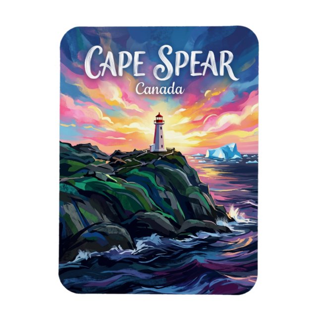 Cape Spear Leuchtturm Kanada Magnet (Vertikal)