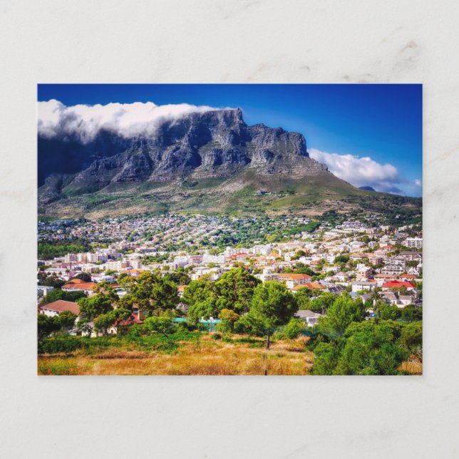 Cape Town City Table Mountain Postkarte (Vorderseite)