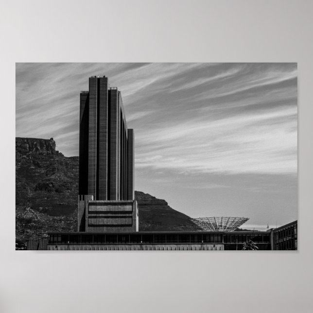 Cape Town Cityscape Table Mountain Südafrika Poster (Vorne)
