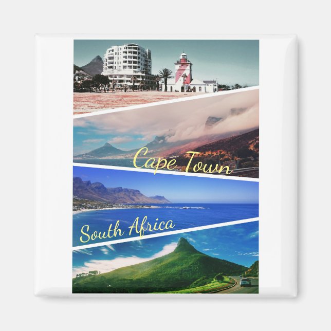 Cape Town Lion's Head Landscape Collage Magnet (Vorne)