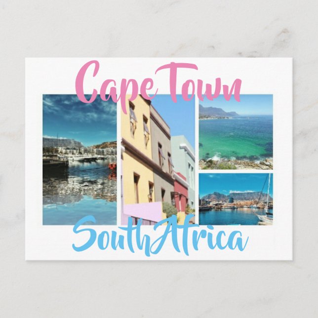Cape Town Table Mountain Bo Kaap Postkarte (Vorderseite)