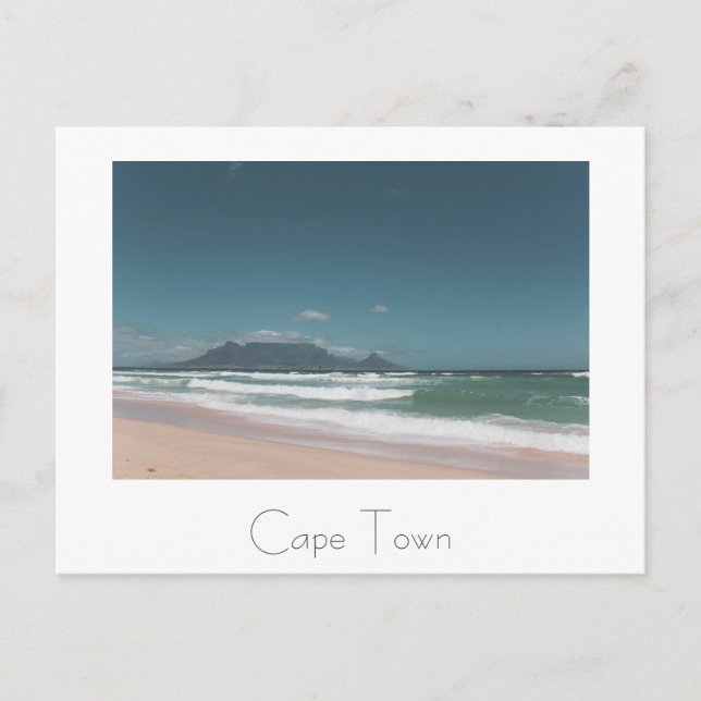 Cape Town Table Mountain Ocean Beach Carte postale (Devant)
