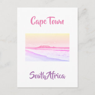 Cape Town Table Mountain Ocean Beach Postkarte