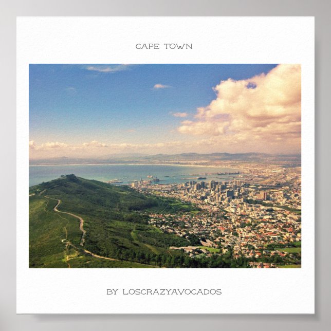 Cape Town Table Mountain Ocean Harbour View Poster (Vorne)