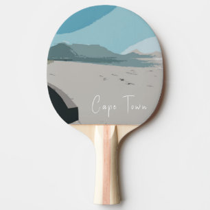 Cape Town Table Mountain Ocean Sketch Tischtennis Schläger