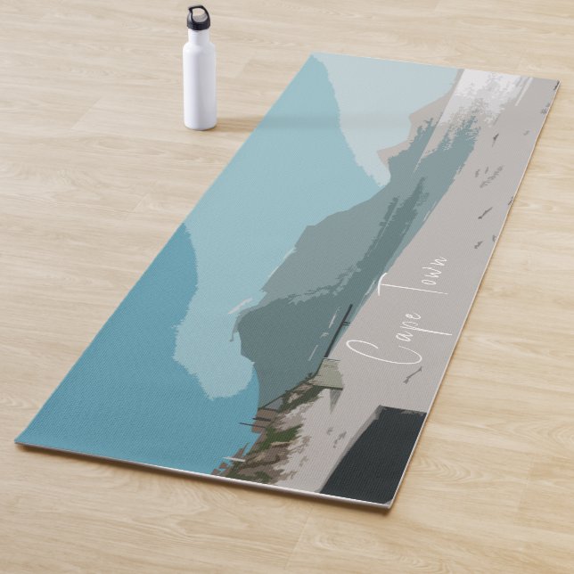 Cape Town Table Mountain Ocean Sketch Yogamatte (Beispiel)