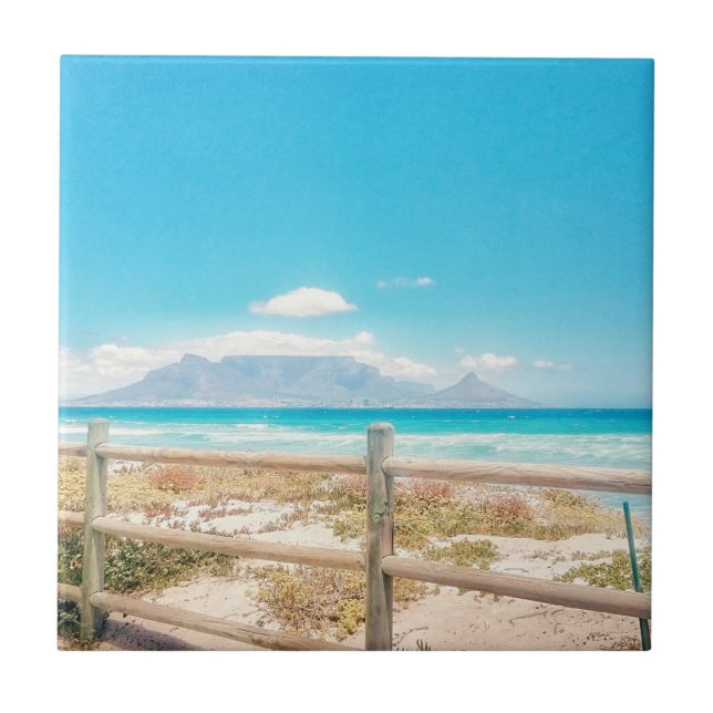 Cape Town Table Mountain Ocean View Fliese (Vorderseite)